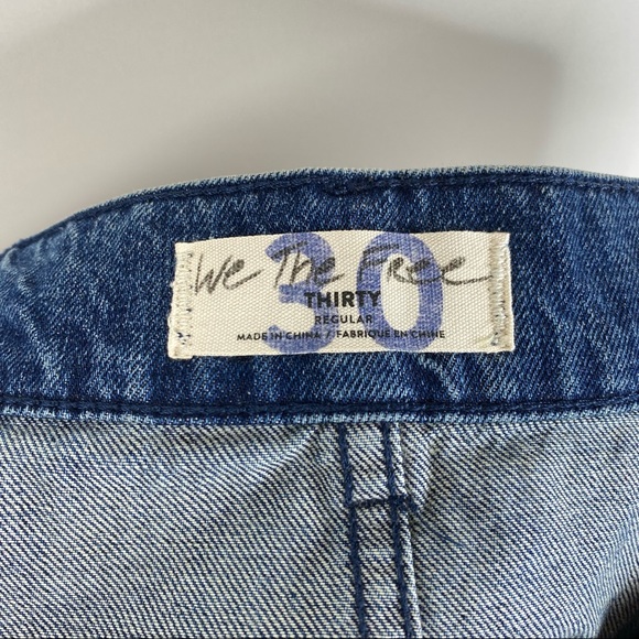 WE THE FREE Free People Jade Belted A Line Denim Skirt - Picture 6 of 7